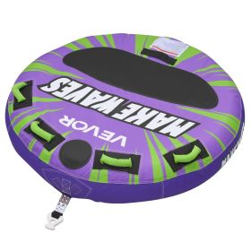 Towable Tubes for Boating, 2-Rider Inflatable Boat Tubes and Towables, 340lbs Capacity Water Sport Tube for Boat to Pull - with Anti-Slip Pad